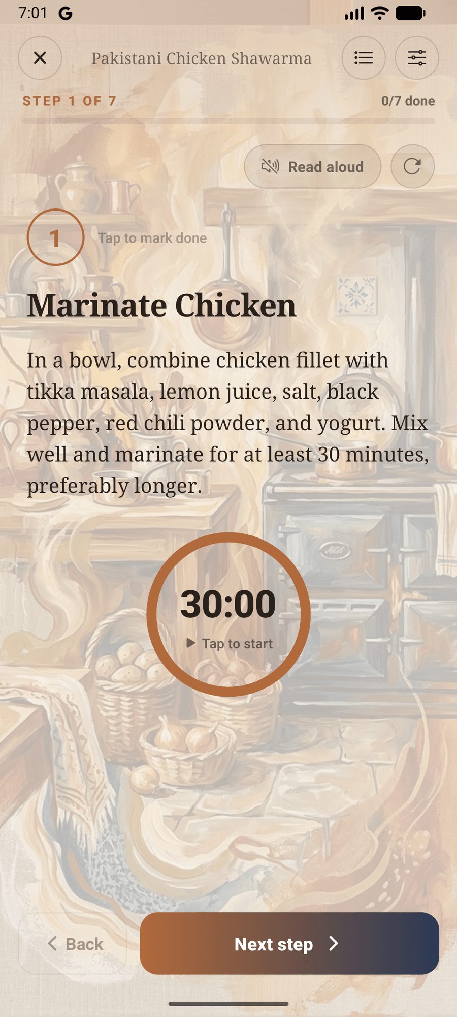 YourSaveur recipe rescaled to 13 servings